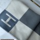 Hermes Ecru Gris Avalon Vibration Throw Blanket