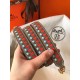 Hermes Taupe Tressage Cuir 25MM Bag Strap