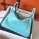 Hermes Blue Atoll Lindy 26cm Swift Handmade Bag