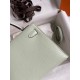 Hermes Kelly Mini II Sellier Handmade Bag In Vert Fizz Chevre Mysore Leather