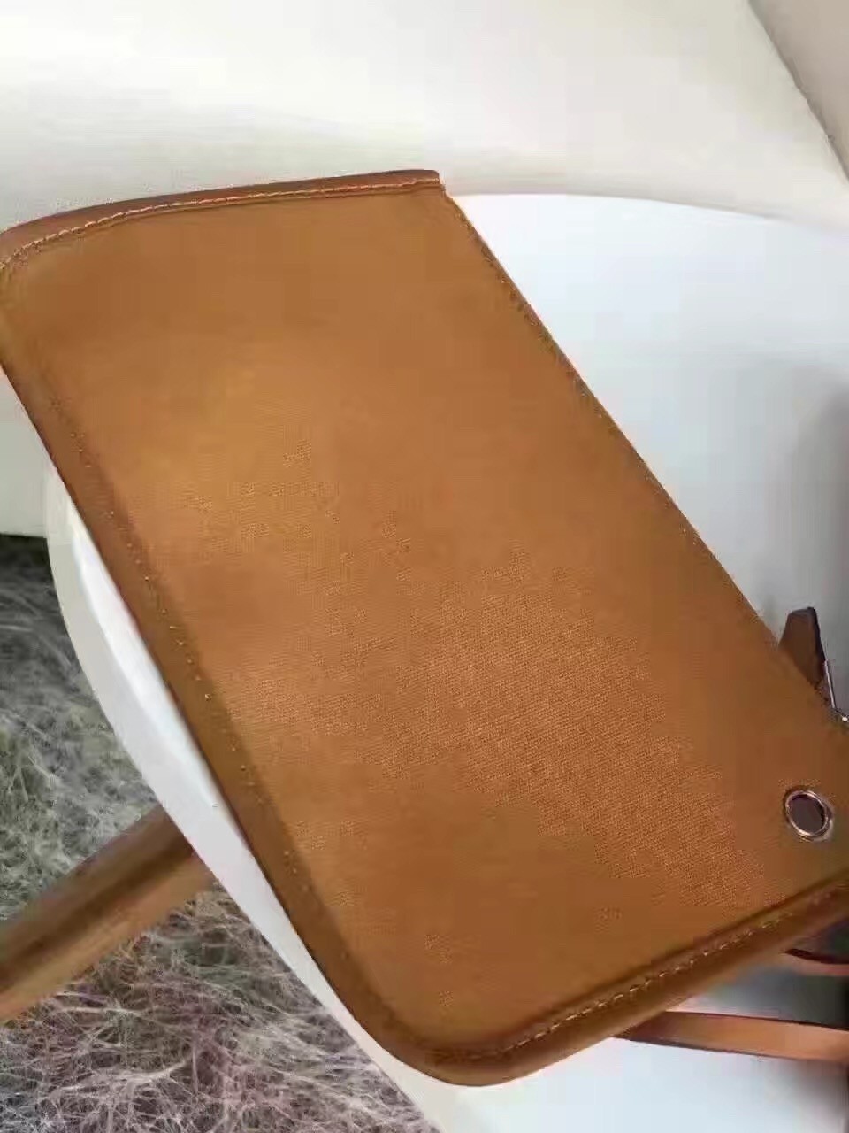 Hermes Herbag Zip PM 31cm Bag In Caramel Canvas