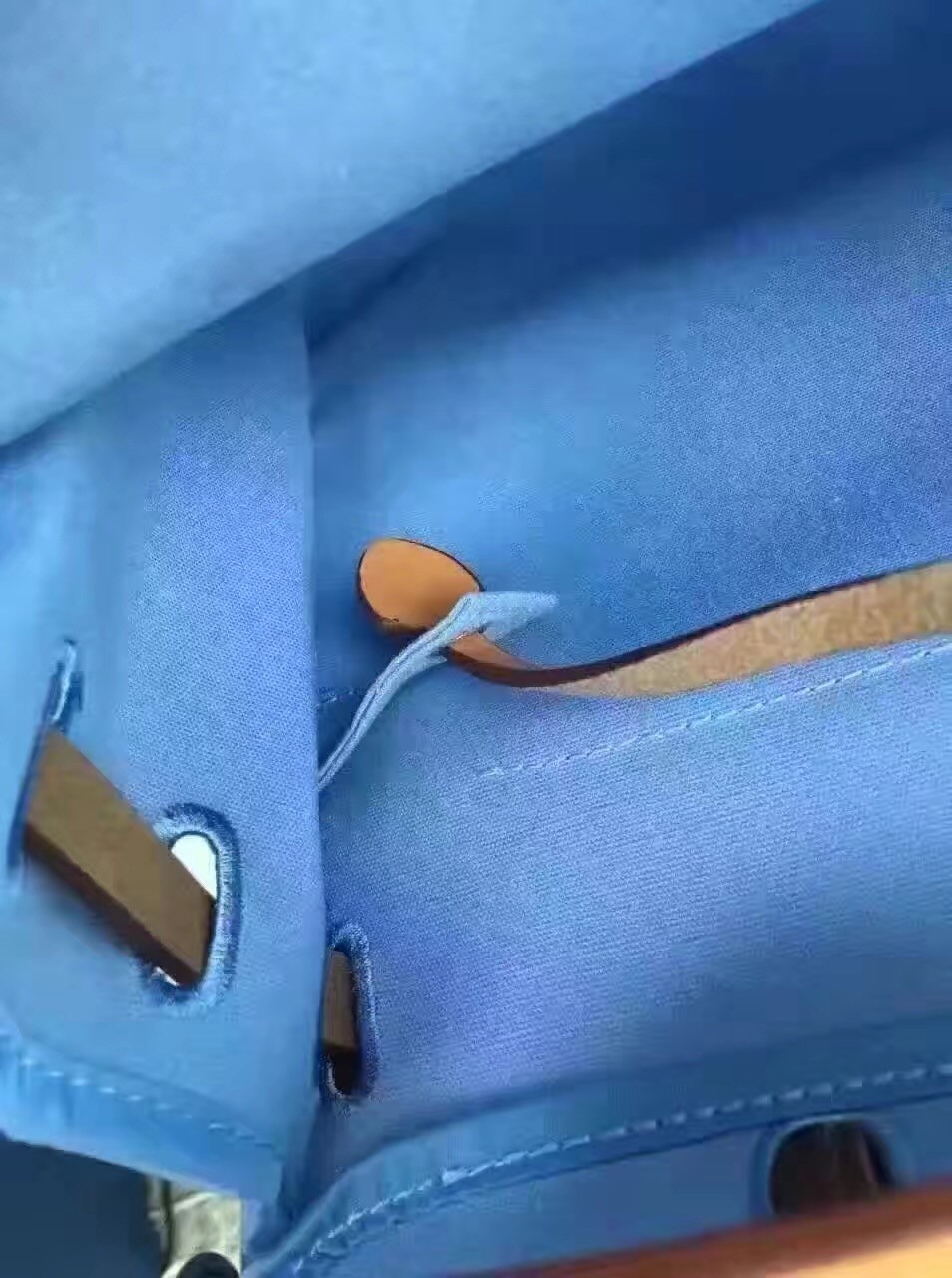 Hermes Herbag Zip PM 31cm Bag In Celeste Canvas