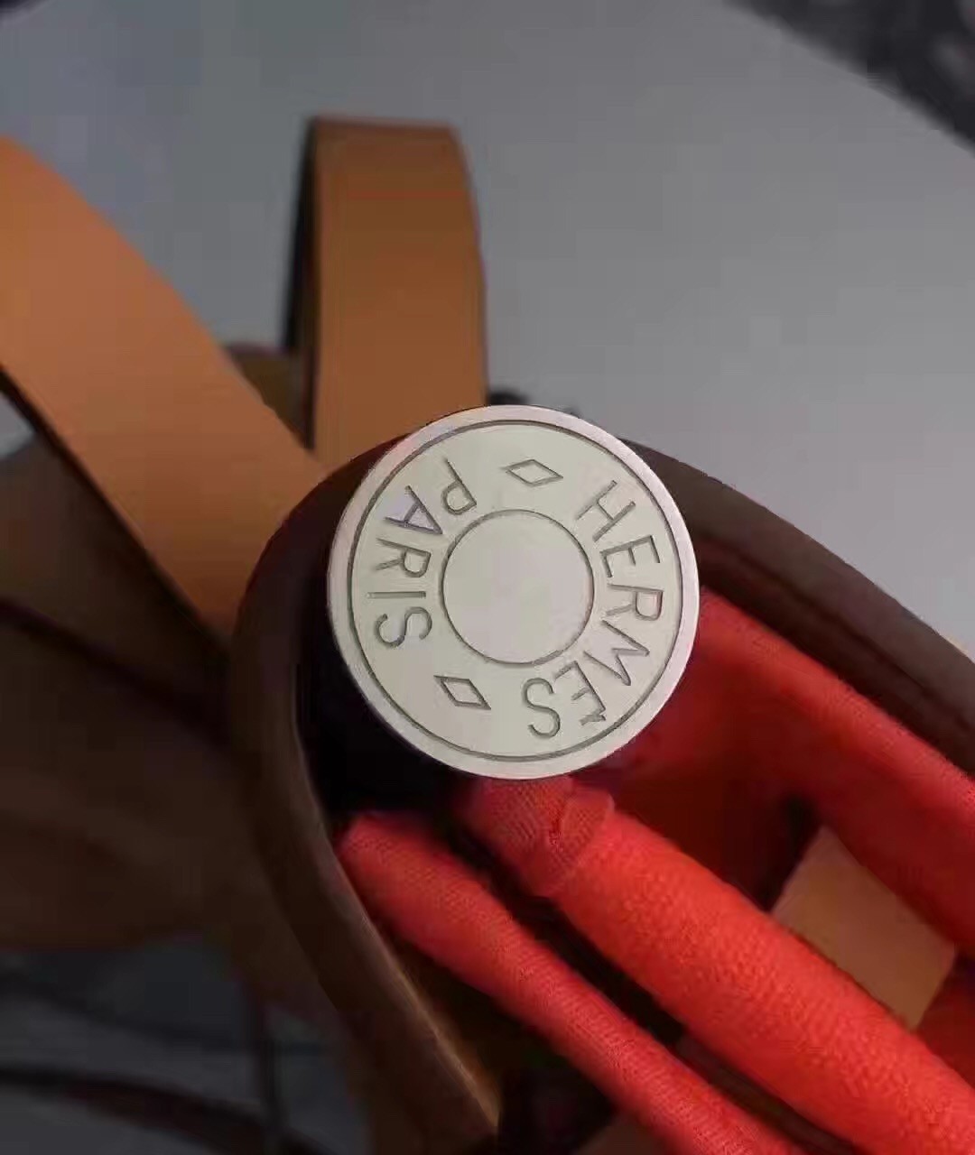 Hermes Herbag Zip PM 31cm Bag In Orange Canvas