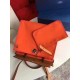 Hermes Herbag Zip PM 31cm Bag In Orange Canvas
