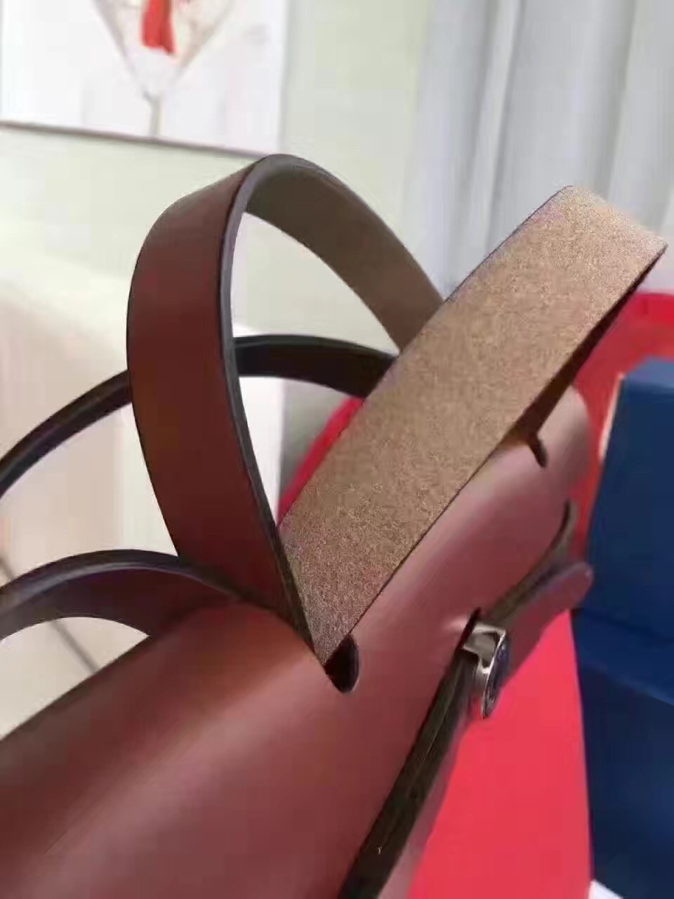 Hermes Herbag Zip PM 31cm Bag In Red Canvas