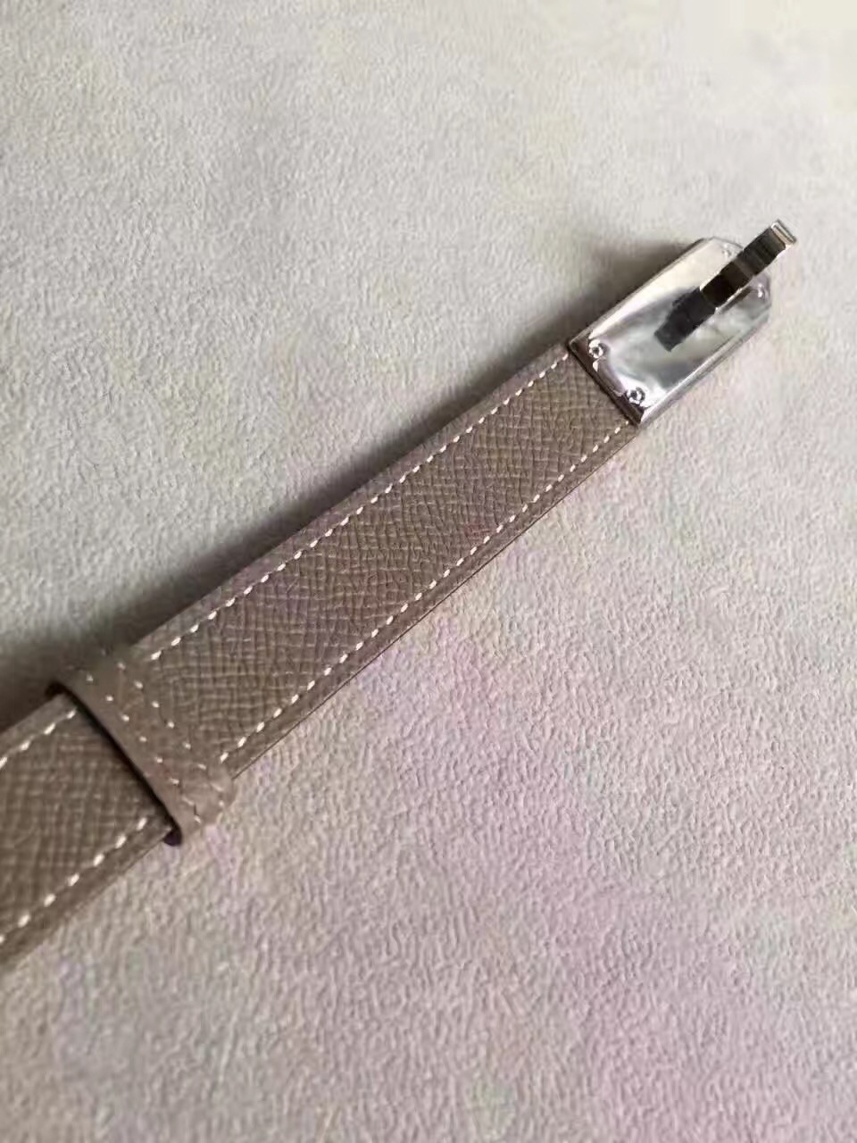 Hermes Kelly Belt In Taupe Epsom Leather