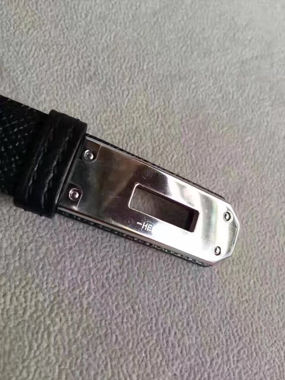 Hermes Kelly Belt In Black Epsom Leather