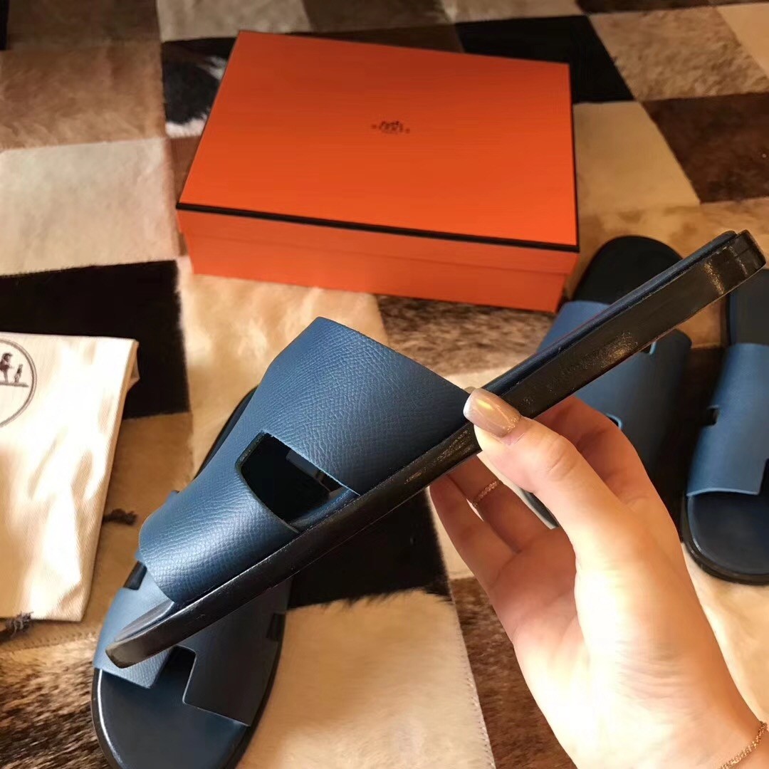 Hermes Izmir Sandals In Colvert Epsom Leather
