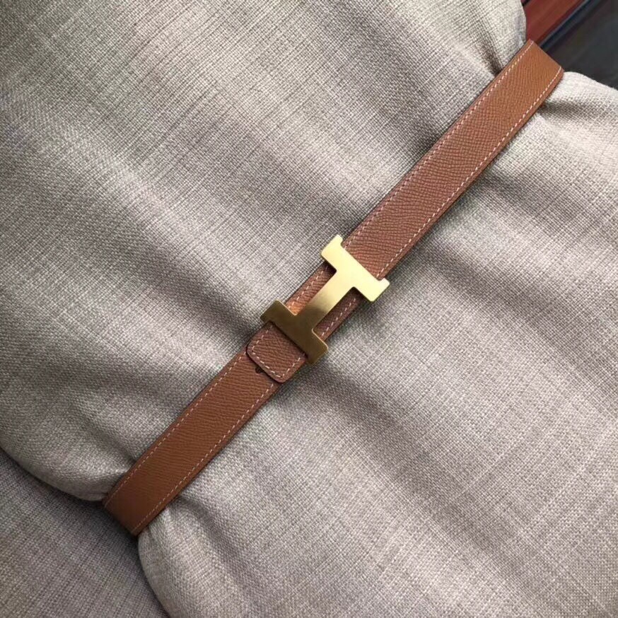 Hermes Mini Constance Belt Buckle & Brown Epsom 24 MM Strap