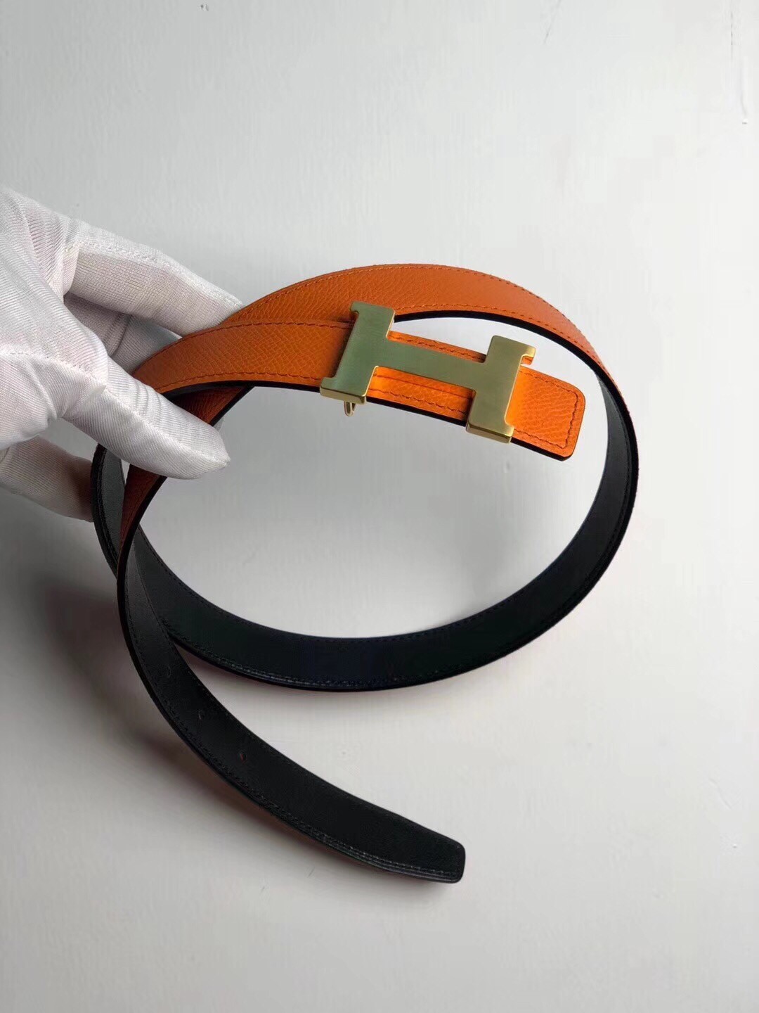 Hermes Mini Constance Belt Buckle & Orange Epsom 24 MM Strap