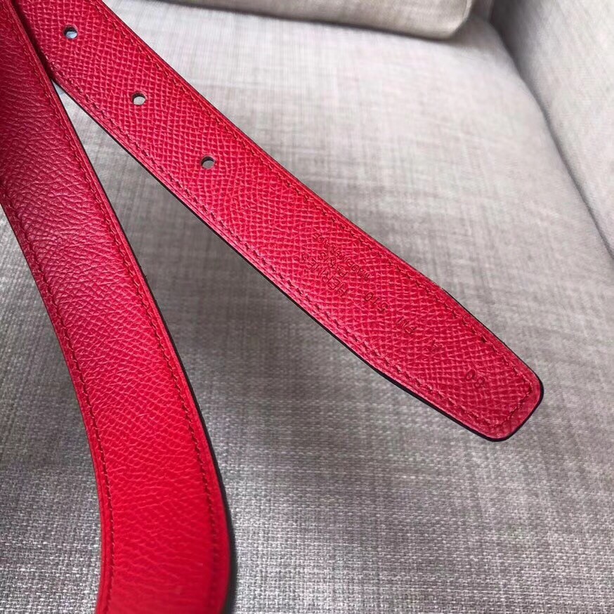 Hermes Mini Constance Belt Buckle & Red Epsom 24 MM Strap