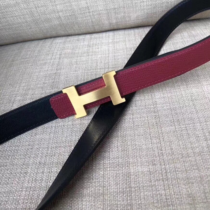Hermes Mini Constance Belt Buckle & Ruby Epsom 24 MM Strap