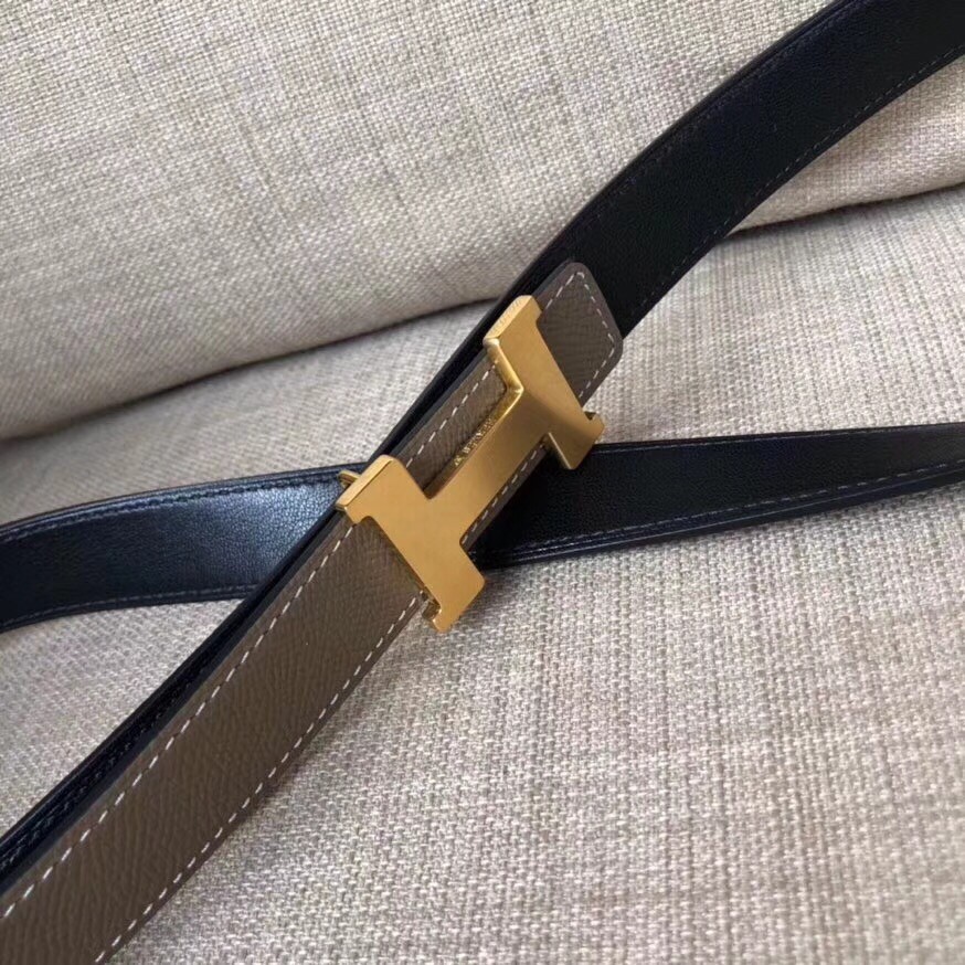 Hermes Mini Constance Belt Buckle & Taupe Epsom 24 MM Strap