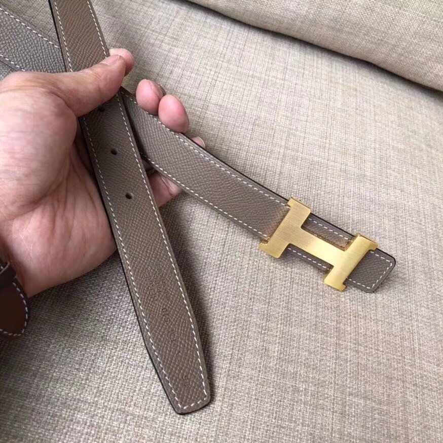 Hermes Mini Constance Belt Buckle & Taupe Epsom 24 MM Strap