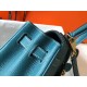 Hermes Blue Jean Clemence Kelly 32cm Retourne Bag