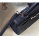 Hermes Navy Blue Clemence Kelly 32cm Retourne Bag