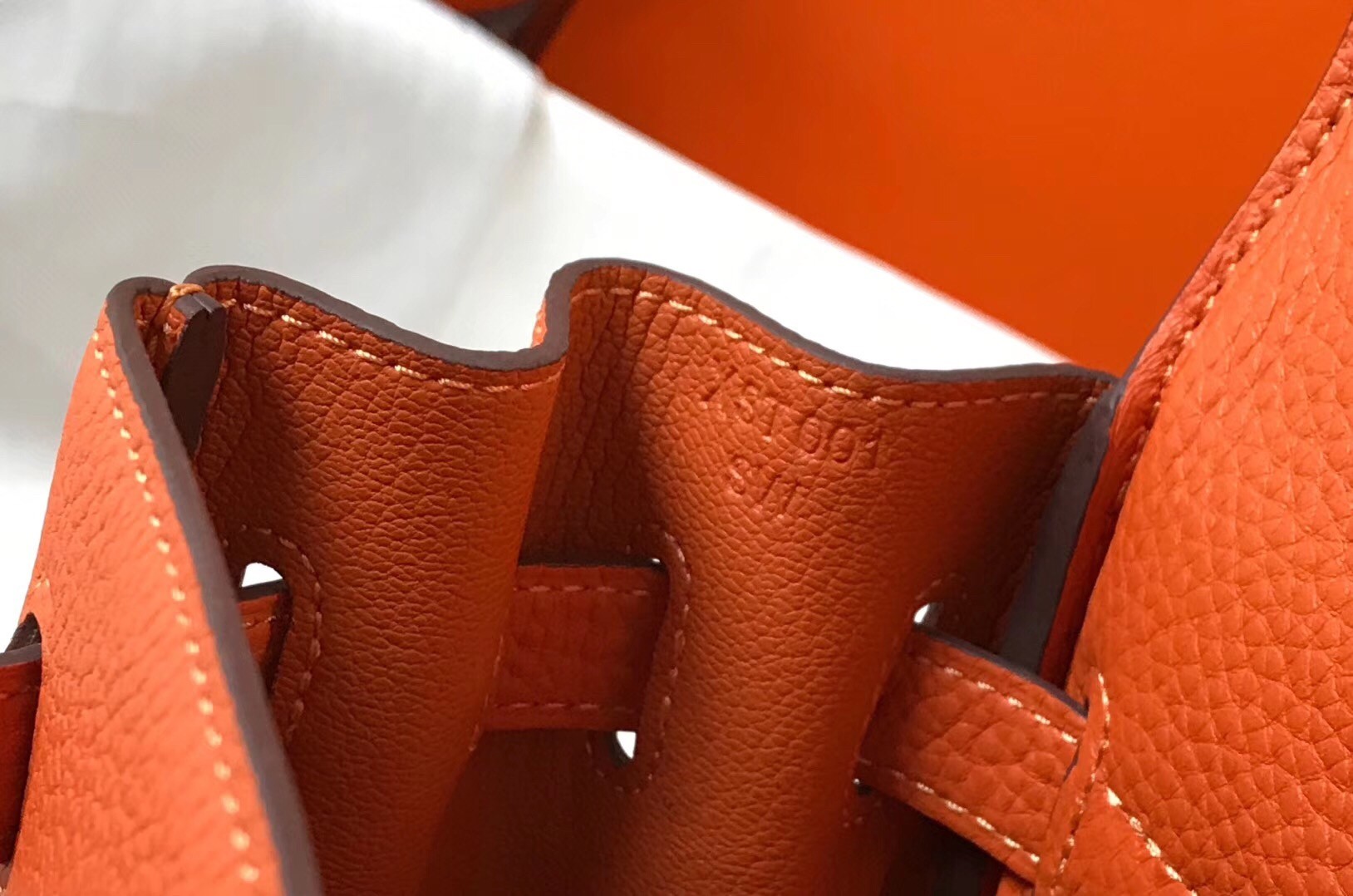 Hermes Orange Clemence Kelly 32cm Retourne Bag