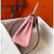 Hermes Pink Clemence Kelly 32cm Retourne Bag