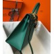 Hermes Malachite Epsom Kelly 32cm Sellier Bag