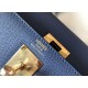 Hermes Bleu Saphir Epsom Kelly 32cm Sellier Handmade Bag