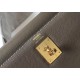 Hermes Taupe Epsom Kelly 32cm Sellier Bag