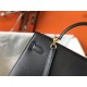 Hermes Black Epsom Kelly 32cm Sellier Bag