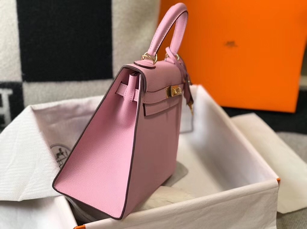 Hermes Pink Epsom Kelly 32cm Sellier Bag