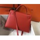 Hermes Red Epsom Kelly 32cm Sellier Bag
