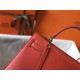 Hermes Red Epsom Kelly 32cm Sellier Bag
