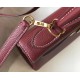 Hermes Bordeaux Clemence Kelly 28cm Bag