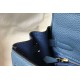 Hermes Blue Agate Clemence Kelly 28cm Bag