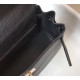 Hermes Black Clemence Kelly 28cm Bag