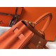 Hermes Orange Clemence Kelly 28cm Bag