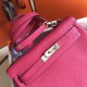 Hermes Rose Red Clemence Kelly 28cm Bag