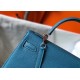 Hermes Blue Jean Clemence Kelly 25cm PHW Bag