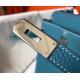 Hermes Blue Jean Clemence Kelly 25cm PHW Bag