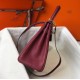 Hermes Bordeaux Clemence Kelly 25cm GHW Bag