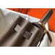 Hermes Etoupe Clemence Kelly 25cm GHW Bag