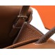 Hermes Halzan Bag In Brown Clemence Leather