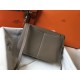 Hermes Halzan Bag In Etoupe Clemence Leather