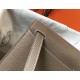 Hermes Halzan Bag In Etoupe Clemence Leather