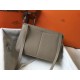 Hermes Halzan Bag In Grey Clemence Leather