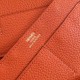Hermes Orange Dogon Duo Combined Wallet
