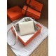 Hermes White Clic 16 Wallet With Strap