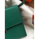 Hermes Green Clic 16 Wallet With Strap