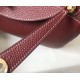 Hermes Lindy 30cm Bag In Bordeaux Clemence Leather