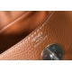 Hermes Lindy 30cm Bag In Brown Clemence Leather