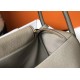 Hermes Lindy 30cm Bag In Grey Clemence Leather