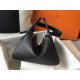 Hermes Lindy 30cm Bag In Black Clemence Leather