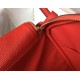 Hermes Lindy 30cm Bag In Red Clemence Leather